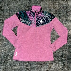 Zoot Purple and Palm Print Half Zip Pullover Athletic Top
✨Like New✨